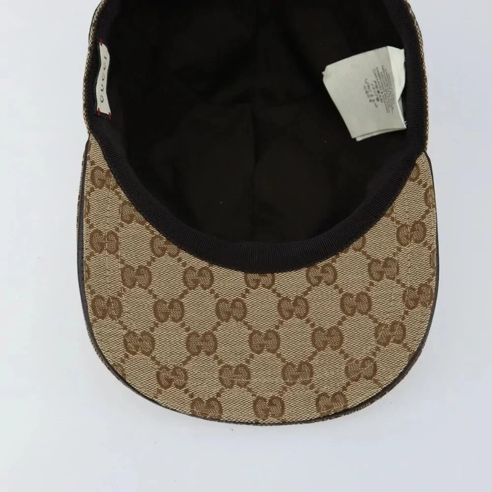 GUCCI GG Canvas baseball Cap M Beige Red Green 200035 Auth am9353 - Picture 8 of 14